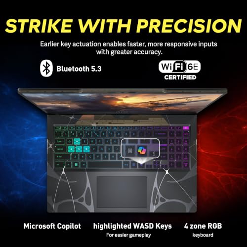 Image of msi Cyborg A15 AI 15.6 inch FHD 144Hz Gaming Laptop, AMD Ryzen 9 270, NVIDIA GeForce RTX 5060, 16GB DDR5, 2TB Storage(1TB SSD+1TB Docking Station Set), 4-Zone RGB Keyboard, Wi-Fi 6E, Windows 11, Black