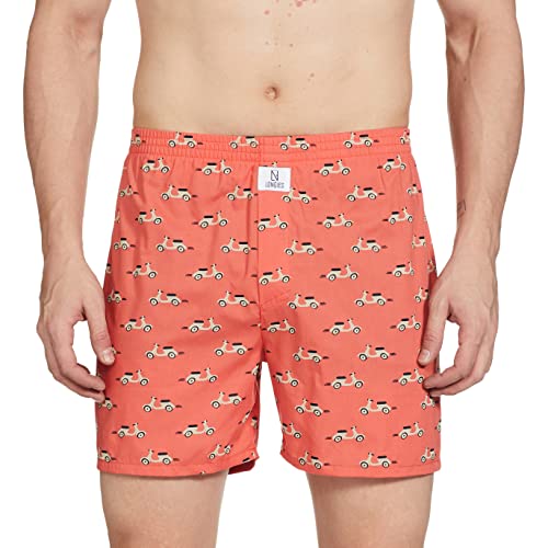 Image of Longies Men's Cotton Shorts (Pack of 3) (LGBOXPO3402 Orange,grey,black3402 S)