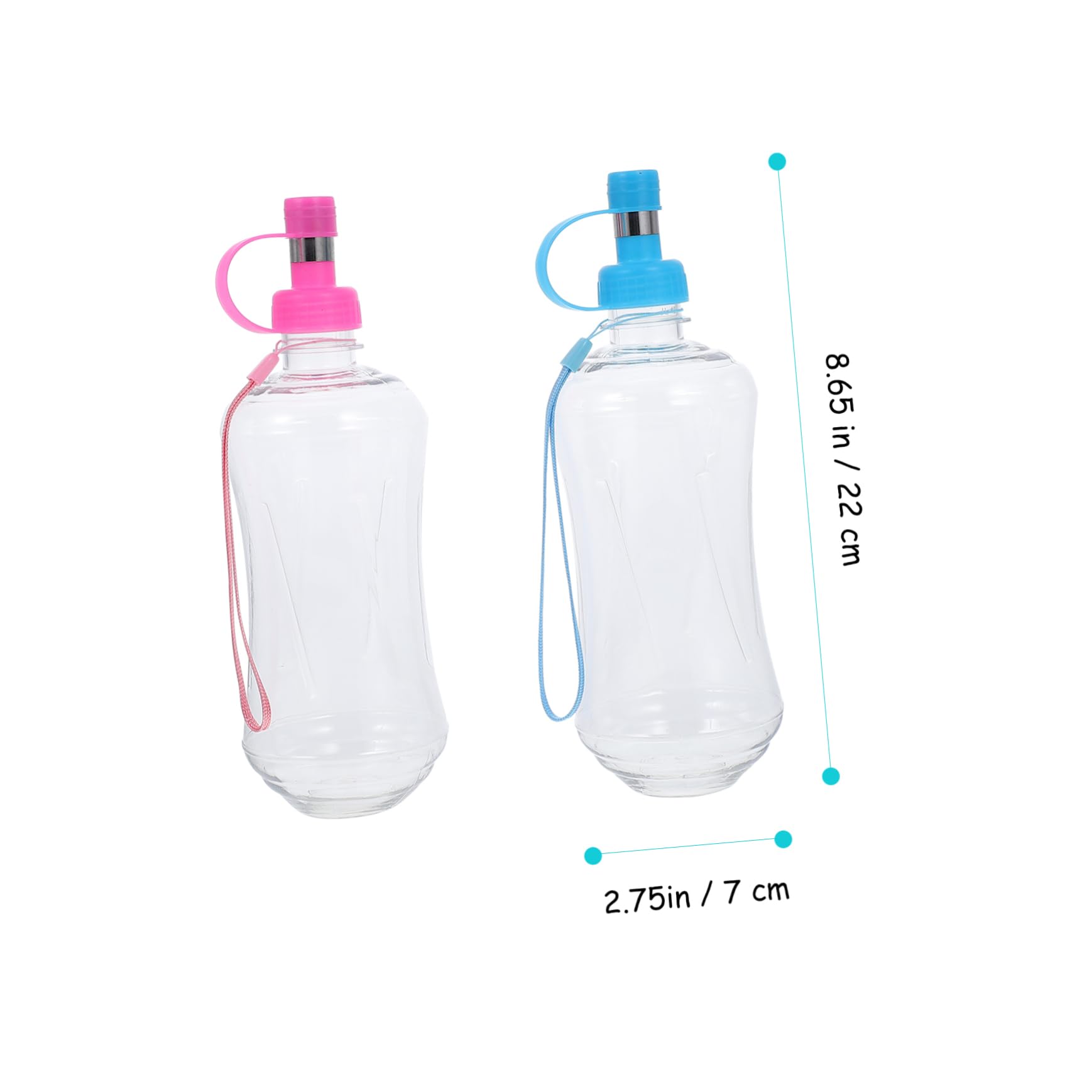 Yardwe 2pcs Dog Water Bottle Dispenser Portable Outdoor Puppy Water Bowl Leakproof Pet Bottle for Dogs Cats