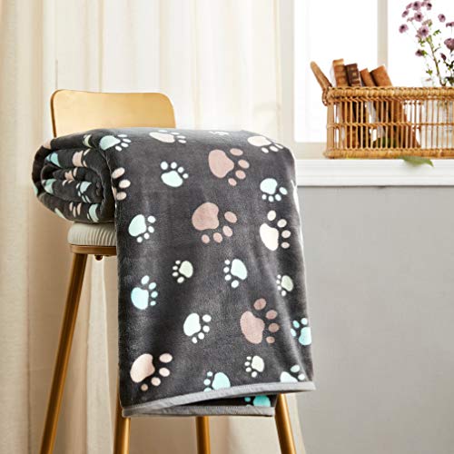 ALLISANDRO® Super Softe Warme und Weiche Decke für Haustier Hundedecke Katzendecke Fleece-Decke/Tier Schlafdeck Überwurf für Hundebett Sofa und Couch- Gr. 200x150cm, Grau, XX-Large