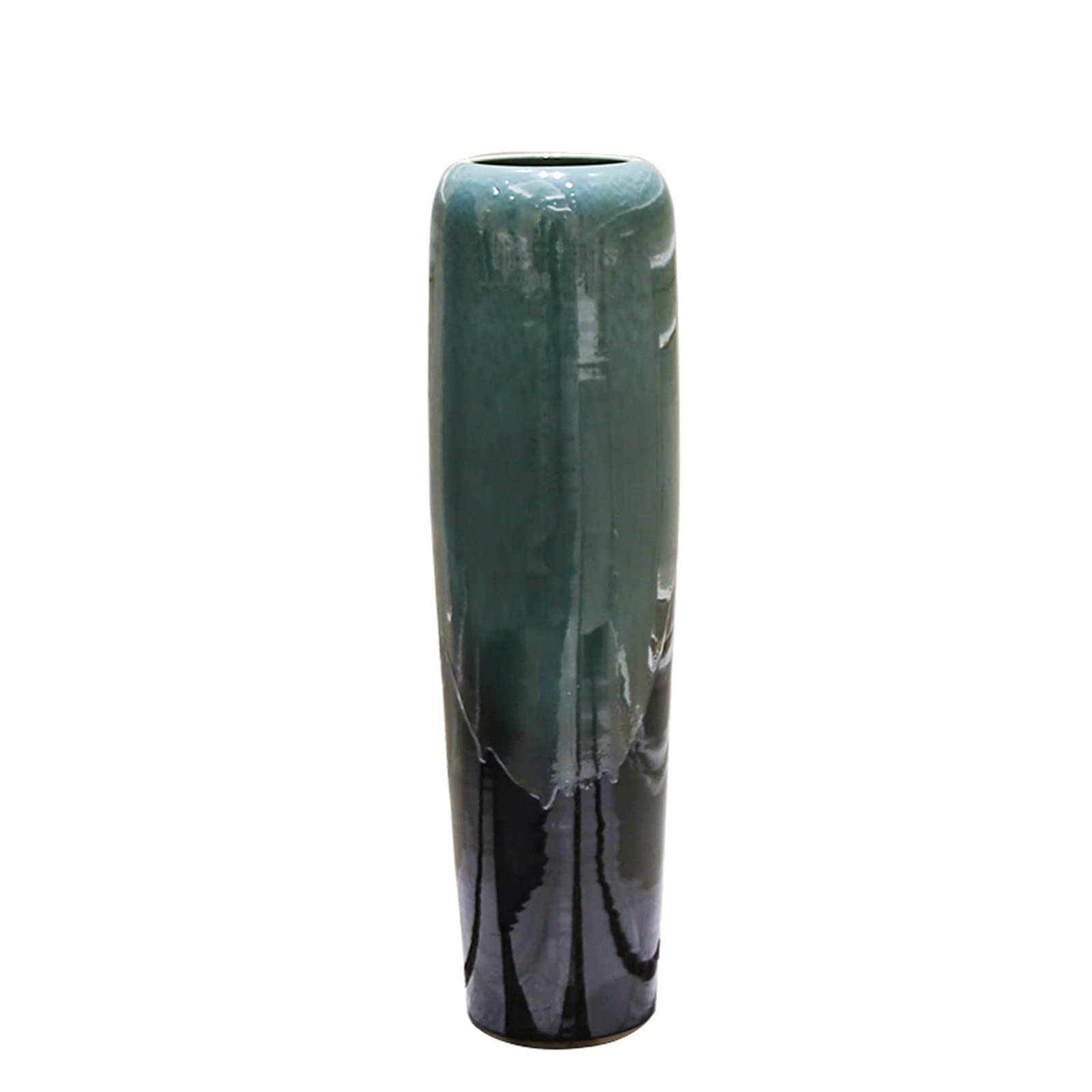 asdchZen Indoor Gardening Large Ceramic Vase, Hotel Lobby Villa Outdoor Courtyard Floor-Standing Vase,25 * 80CM