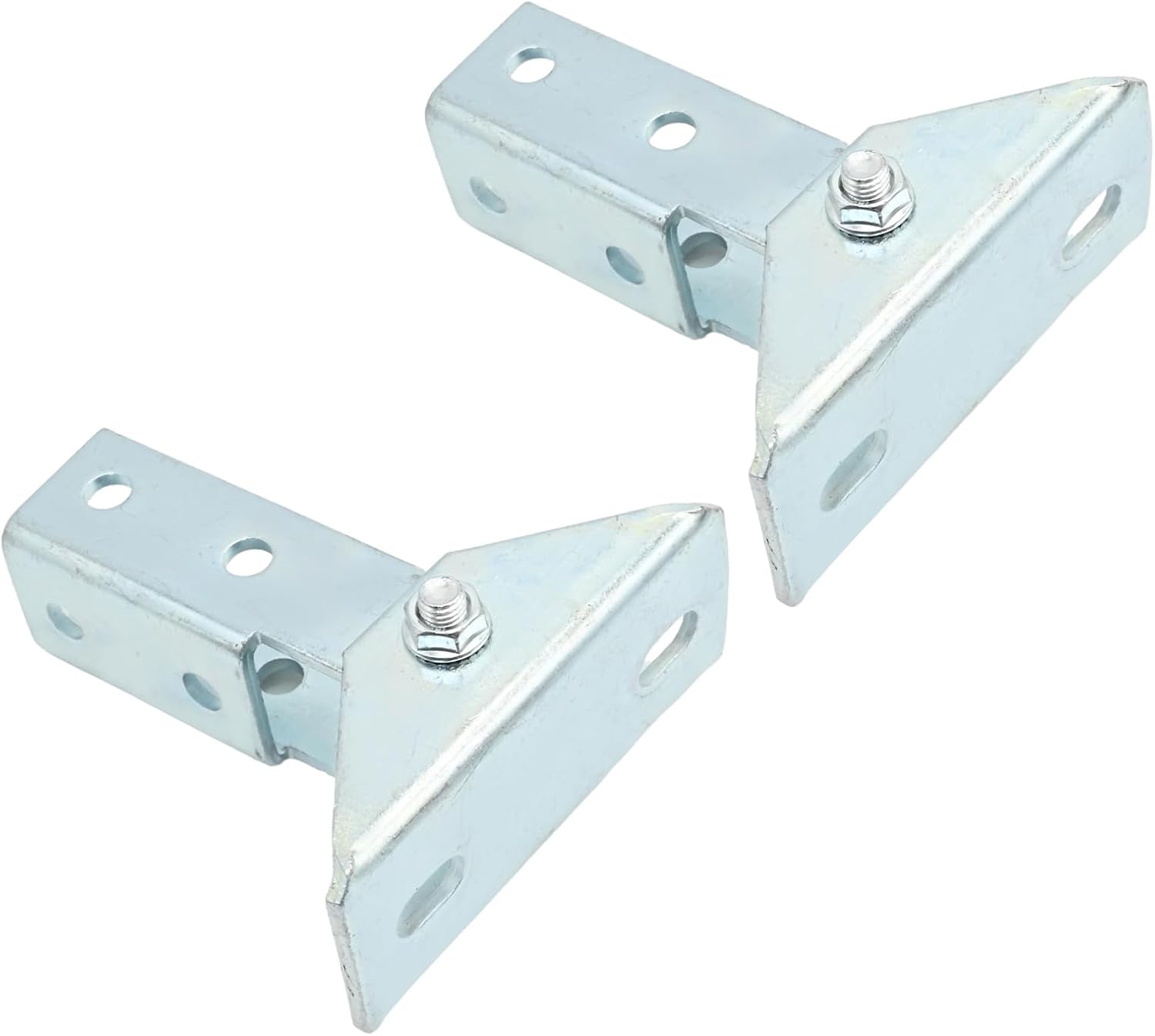 Saihisday 2Pcs Adjustable Brace Fittings, Adjustable Angle Strut Fittings Single Channel Brace Fitting Tool Fit for 1/2" Bolt in 1-5/8" Strut Channel 6x6.5x3.5Inch 5mm Thickness 8 Holes