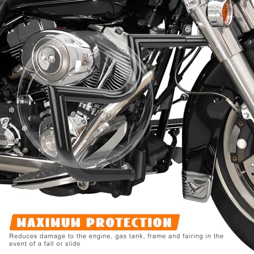Eumti Touring Crash Bar Engine Guard Front Highway Flat-Out Bars Black by Eumti - Used condition - Image 6