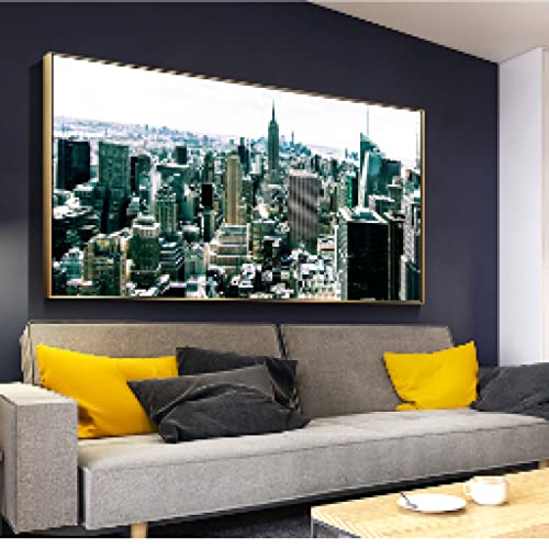 Peinture pour salon paysage city view afin de rompre la monotonie des murs vides - 2