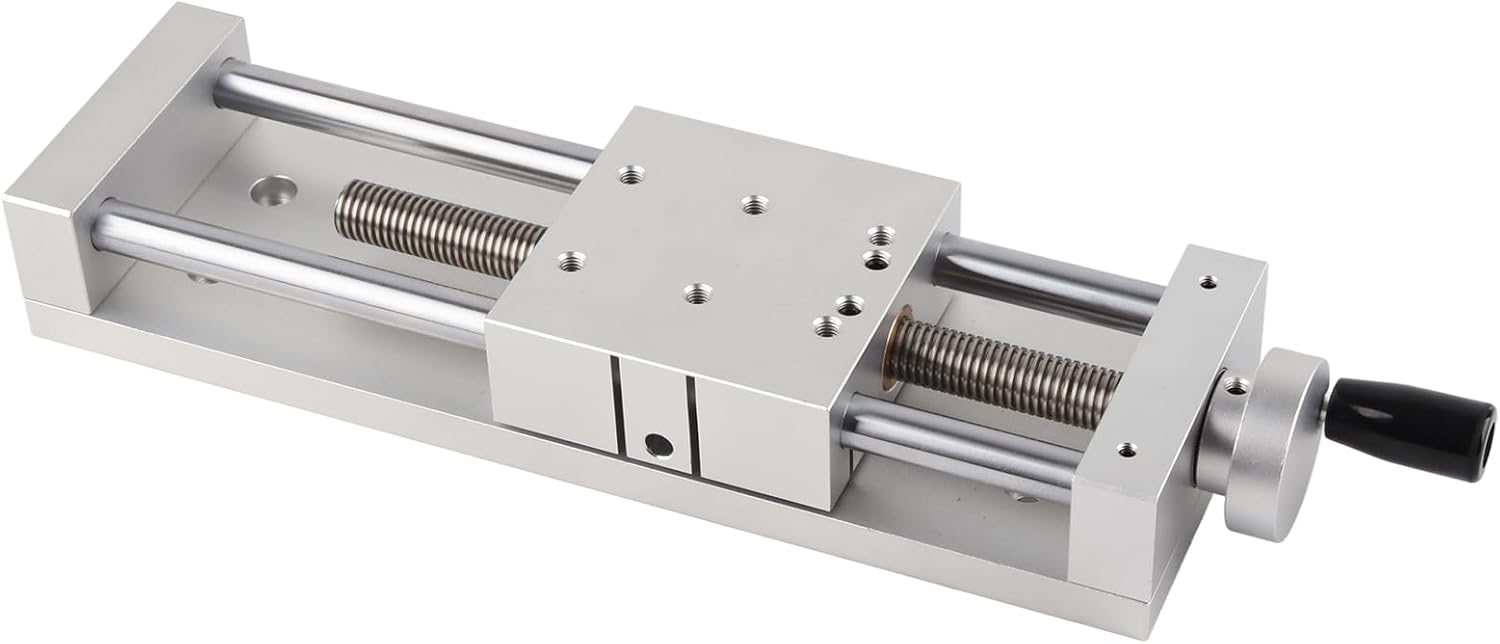 Linear Stage Table KA80-1402-50/100/150 Manual Sliding Table Linear Rail Stage Cross Aluminum Alloy with 80×80mm(150mm)