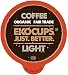 EKOCUPS Artisan Organic Light Gourmet Coffee, medium roast, in Recyclable Single Serve Cups for Keurig K-cup Brewers, 40 count