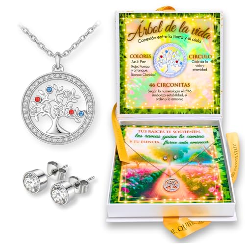 Arbol de la Vida - Colgante Arbol de la Vida - Collar Árbol de la Vida - El Arbol de la Vida - Joyas Arbol de la Vida - Regalos Navidad - Regalos Mujer - Colgante Árbol de la Vida Acero Inoxidable