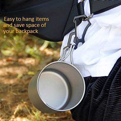 Grampo, Andoer Multitool Titanium Carabiner Keychain Chaveiros clipes com abridor de garrafas