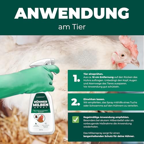 Silberkraft Milbenspray 500 ml für Hühner und Ziervögel, zuverlässiger Milbenschutz, effizientes und garantiert hilfreiches Anti-Milben-Mittel