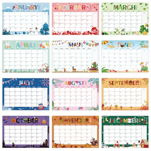 Image of Guasslee Desk Calendar 2026-2029,36 Months Calendar Runs from 2026 Jun. to 2029 May, 17 inchx11.5 inch Monthly Desktop /Wall Planner with Thick Paper and Notes for Home School & Office
