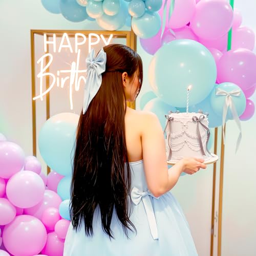 Image of Party Propz Pastel pink blue balloons decoration - 25 Pcs Pastel pink blue balloon baby shower | Blue's Balloon | Pastel's Pink's Balloon's For Birthday Decoration | Ballon For Birthday (latex)