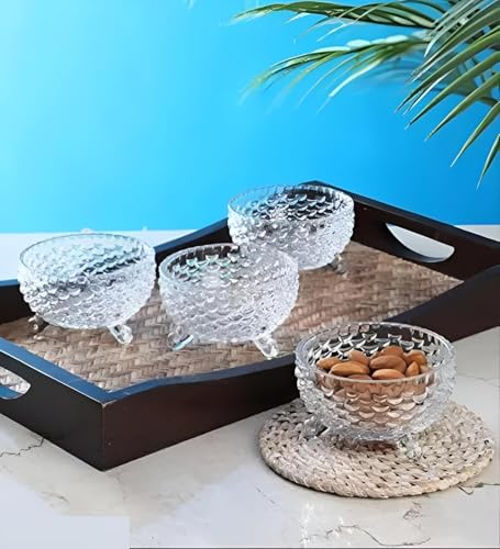 Image of Ice Cream Cup, Ice Cream Bowl 200 ML, Set of 2 Falooda Glass Irish Mug, Dishes for Dessert Bowl, Milkshake Glass Fruit and Pudding Set Serving Bowl for Home Restaurant