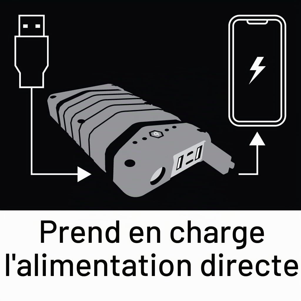 Sandberg Survivor Powerbank 20100 mAh | Chargeur Mobile Portable Haute capacité | USB-C, USB-A | Boîtier étanche aux Chocs Anti-poussière IP67 | Lampe de Poche | 8 Frais de téléphone