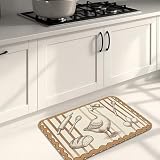 Design conforme au pied : ce tapis de cuisine en flanelle s'adapte à la forme du pied, soulageant l'impact du carrelage ou du parquet pour une position ergonomique au quotidien