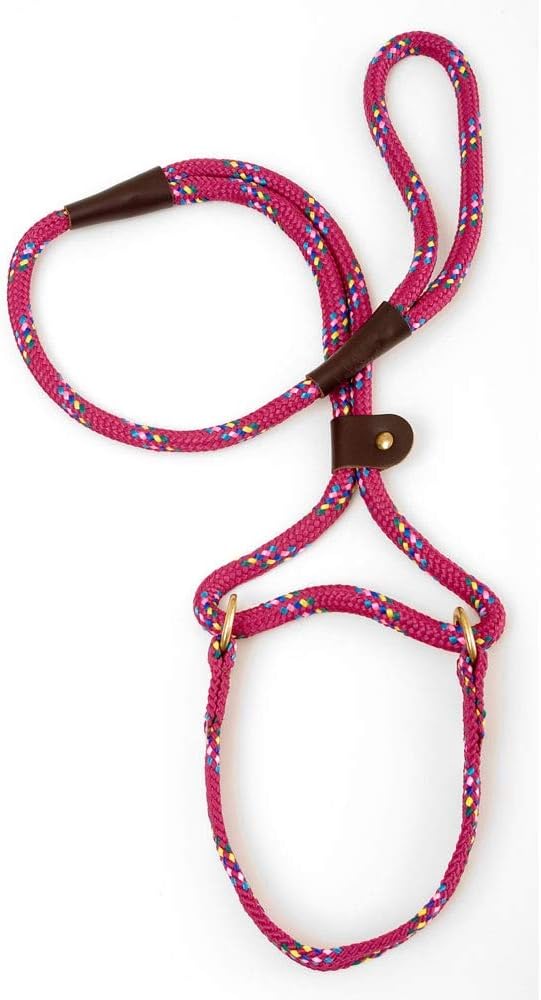 Mendota Martingale Style Lead .5in x 6ft Raspberry Confetti