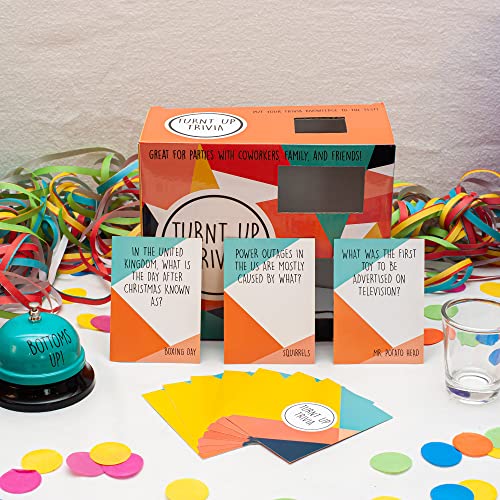 Tmd Retail Turnt Up Trivia Card Games For Adults - Call Bell Card Games For Adults - Trivia Games For Family - Friends Trivia For Bachelor, Birthday Parties - Trivia Game With 1.5 Oz Shot Glass 44 Ml #TOP7