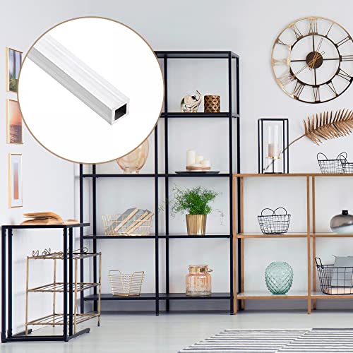 Sourcing map Tubo quadrato in alluminio (6mm x 6mm...