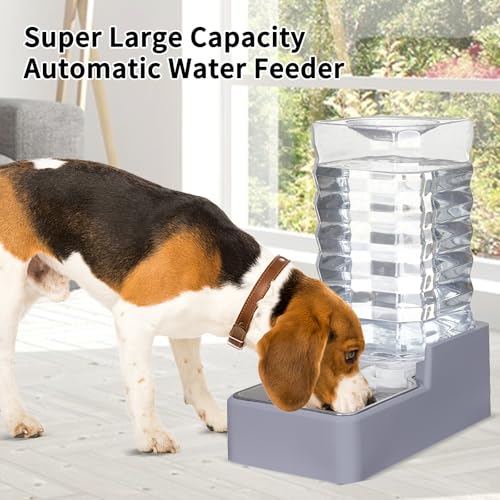 9L-Automatic-Dog-and-Cat-Water-Dispenser-with-Stainless-Steel-Bowl-Gravity-WatererLarge-Capacity-and-Drinking100-BPA-FreeSuitable-for-Medium-and-Large-Sized-Cats-and-Dogs-Light-Gray-9L 9L Automatic Dog and Cat Water Dispenser with Stainless Steel Bowl Gravity WatererLarge Capacity and Drinking100 BPA FreeSuitable for Medium and Large Sized Cats and Dogs Light Gray 9L