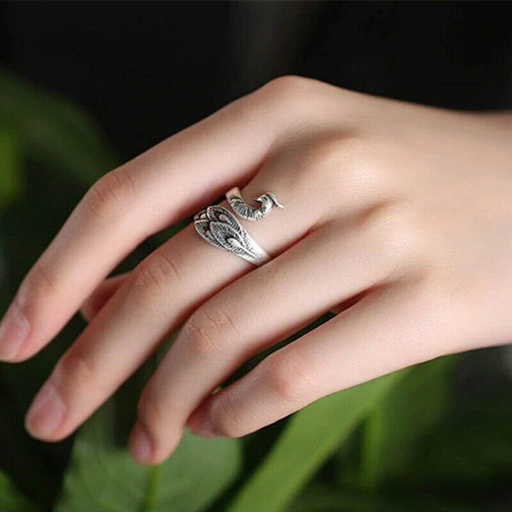 Advanced Peacock Ring, Adjustable Crochet Knitting Loop Accessories, Hand-Made Silver-Plated Copper Rings, Faster Crocheting, , Yarn Guide Finger Holder Knitting Thimble, 3 Pcs