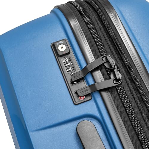 DELSEY Paris - Belmont Plus MR (Recyceltes Material) - Hartschalen-Kabinenkoffer 55 cm x 35 cm x 25 cm - 34 L - S - Zinkblau – Ansicht 7