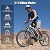 Funhang Electric Bike for Adults, Peak 1000W Ebike, 50Miles 21.7MPH Adult Electric Bicycles, 26" Electric Mountain Bike 48V 374.4WH Battery, Commuter E Bike with Adjustable Stem, Fenders, 21 Speed #4
