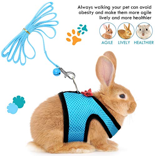 2 Pieces Guinea Pig Clothes Soft Mesh Guinea Pig Harness With Safe Bell, Baby Ferret Harness And Leash Set For Hamster, Baby Ferrets, Rats, Guinea Pig, Chinchilla, Teacup Chihuahua #TOP4