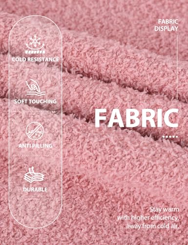 Wyeysyt Fleece Pajamas Women Warm Fuzzy Pjs Sets 2 Peice Fluffy Lounge Sets Long Sleeve Pullover Pants Comfy Sleepwear2