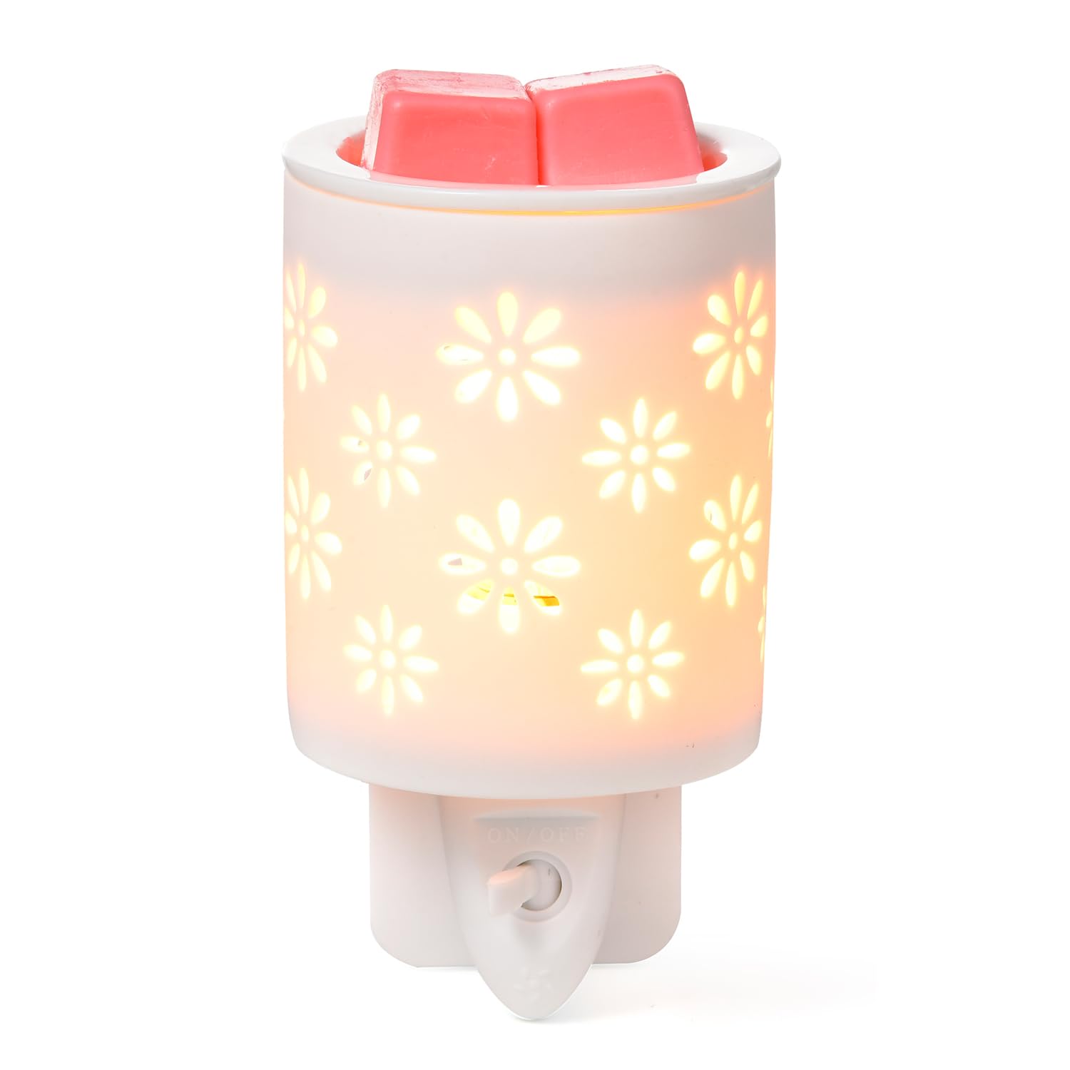 Wax Lume Electric Wax Melt Burner – Ceramic Wax Warmer with UK Plug, 2-in-1 Aromatherapy Lamp & Night Light, Flameless Home Decor, Easy Clean with 2 Spare Bulbs