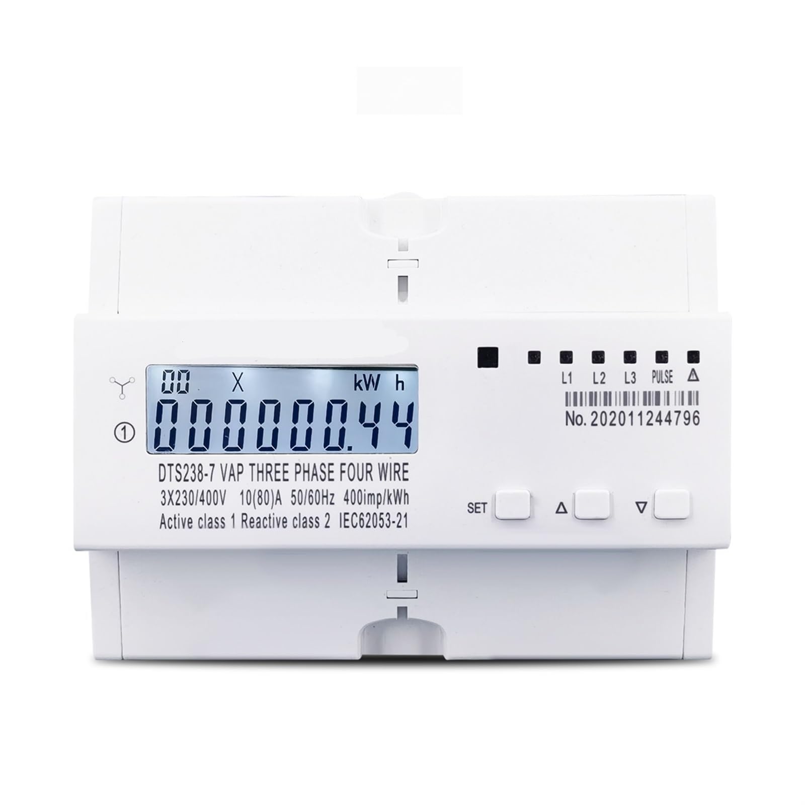 Compteur d'énergie triphasé rail DIN moniteur protection 380V 80A - 6