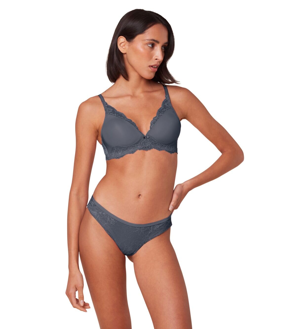 Triumph Women's Amourette Charm T P Bra, Cloudy Blue, 34D