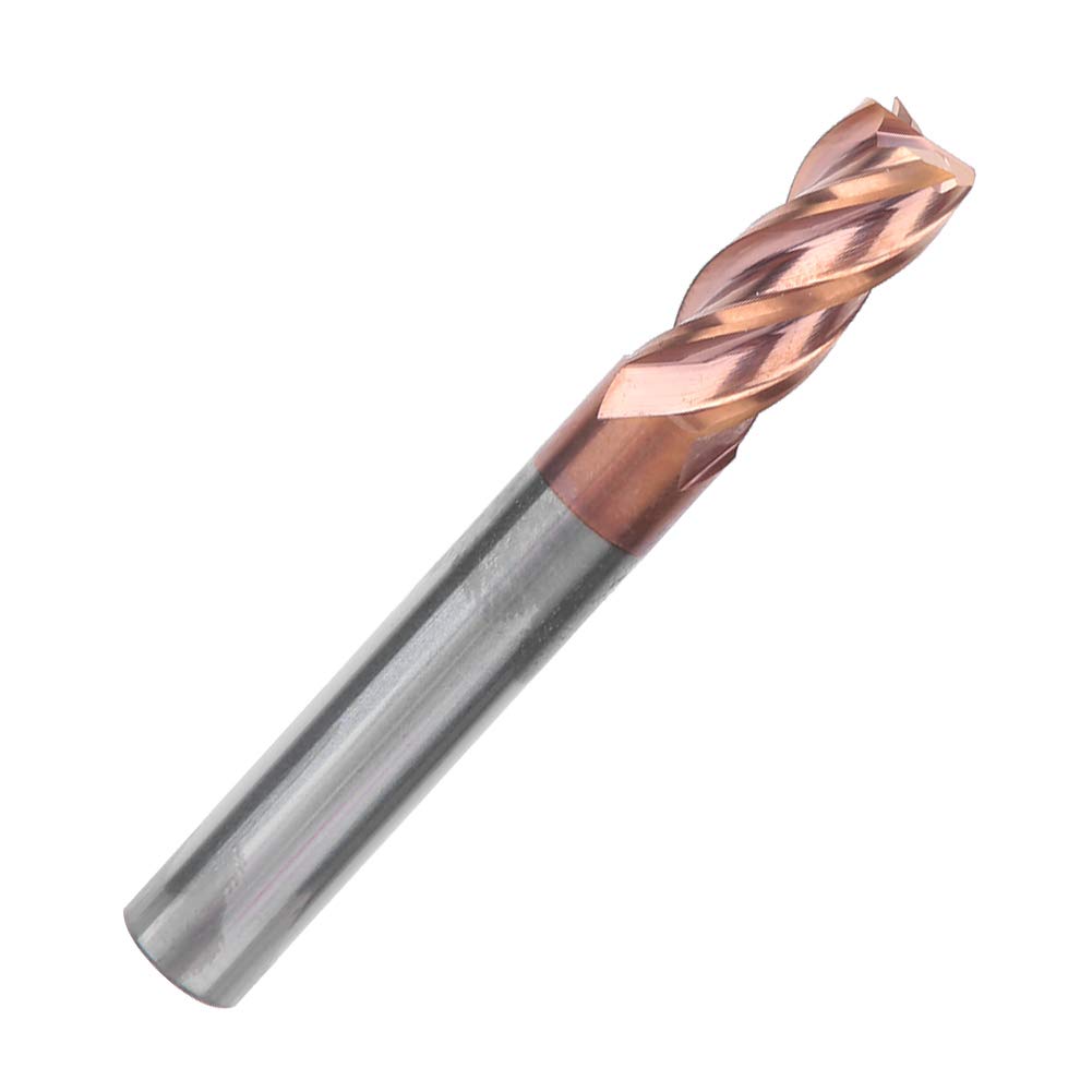 Juego de brocas de molino de extremo, juego de molino de extremo de bronce, múltiples nano-revestidas 55HRC 4 flautas fresadoras 8x3Cx8Dx50L (1 unidad)