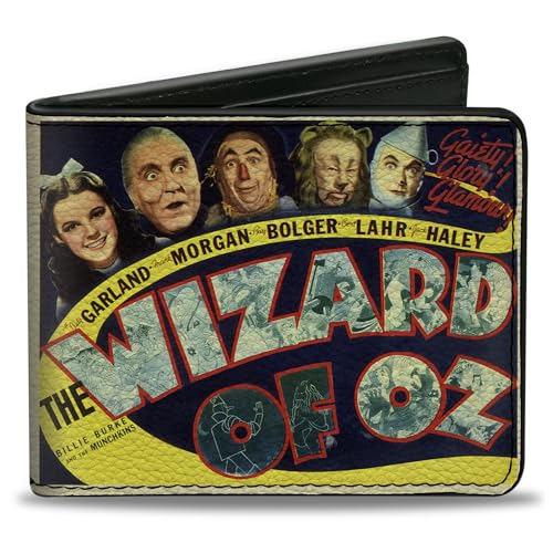 Buckle-Down Movies Wallet, Bifold, The Wizard of Oz Vintage Movie Poster with Characters, Vegan Leather