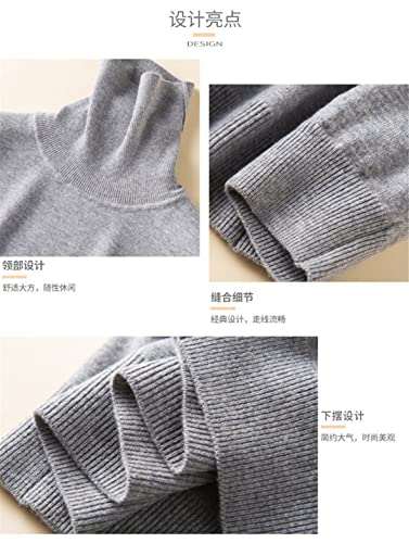 Cashmere Cotton Blend Turtleneck Men Pullover Fall Winter Pull Homme Neck Jumper High Collar Knitted Sweater2