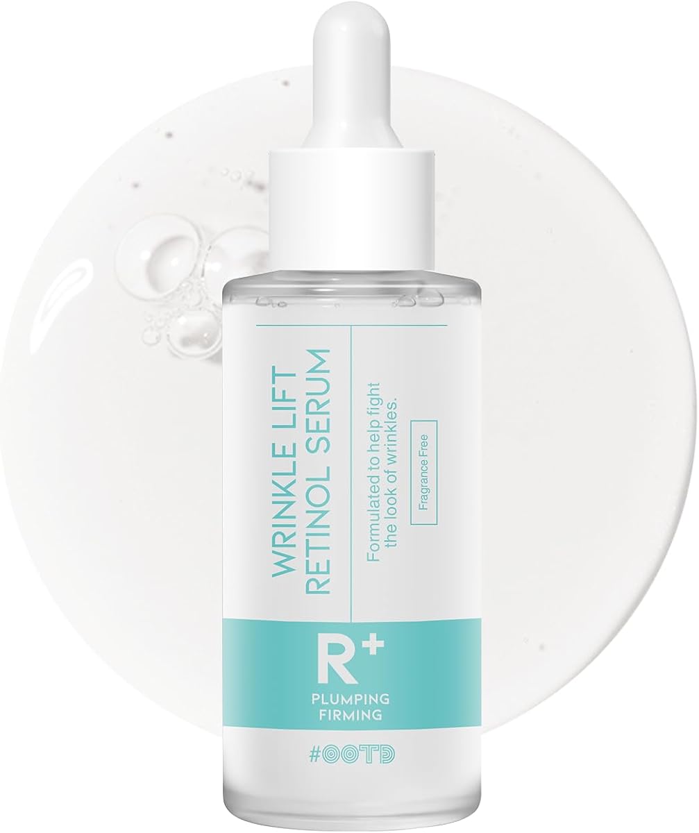 Retinol Serum for Anti-Aging&Wrinkles, 1.69 fl oz | Korean Skincare | Wrinkle lift Retinol face serum; Vitamin A boosts natural collagen production, smooths fine lines & revives youthfulness