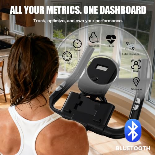 Image of Exercise Bike Indoor Stationary Bike with Bluetooth Cycling Bicycle for Home Gym 300 lbs Weight Capacity Adjustable Seat /Handlebar for Office Cardio Workout
