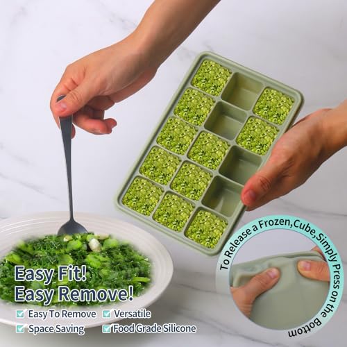 Moldes de silicona para congelador 2 cucharadas, verde 4 piezas miniatura 4