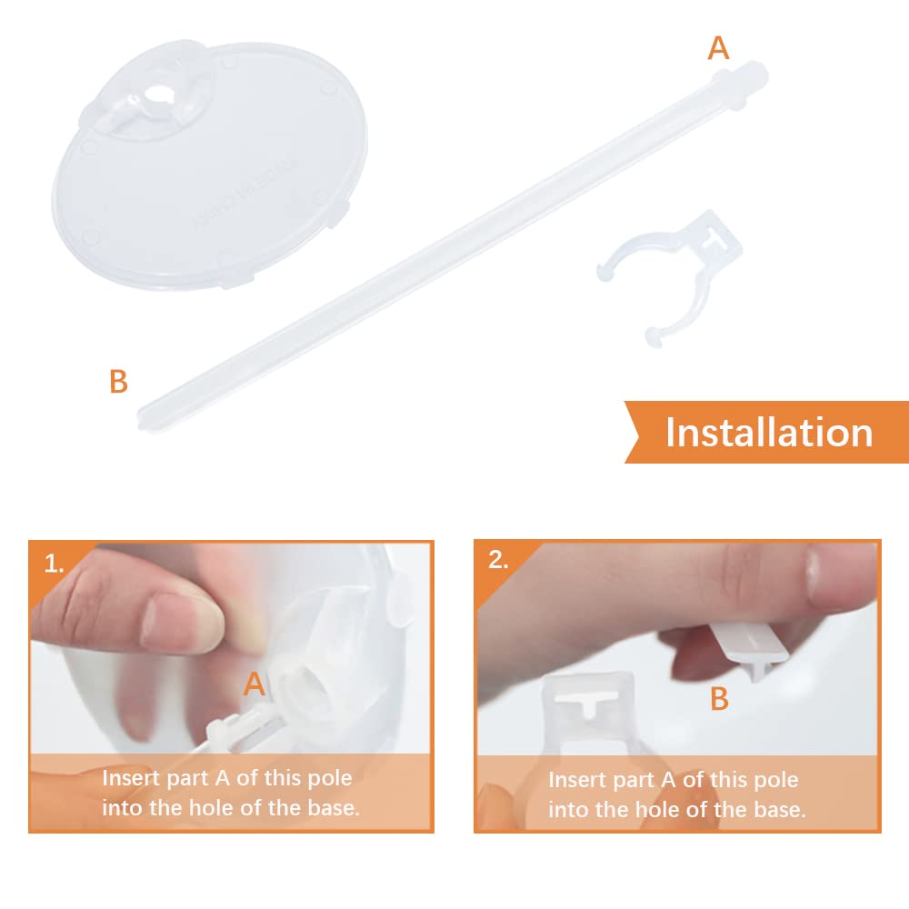 Lot de 20 supports transparents pour poupées – Supports de présentation réglables pour figurines d'action de 22,9 à 27,9 cm, fournitures de fabrication de poupées artisanales, 21,7 cm