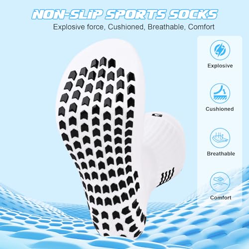 4-Pair Cotton Grip Soccer Socks Men Women Non-slip Football Socks Sport Sock Yoga Pilates Basketball Hikking Cycling2