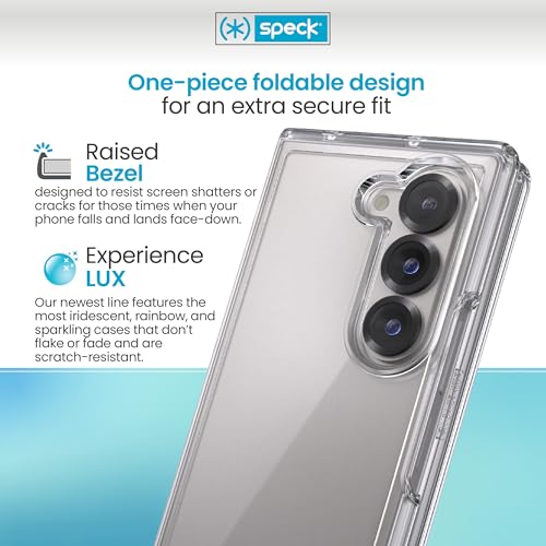 Speck Samsung Galaxy Z Fold 6 Case - Anti Yellowing, Galaxy Fold 6 Case - Samsung Fold 6 Case - zFold 6 case with Raised Bezel - Presidio Perfect Clear - image 3