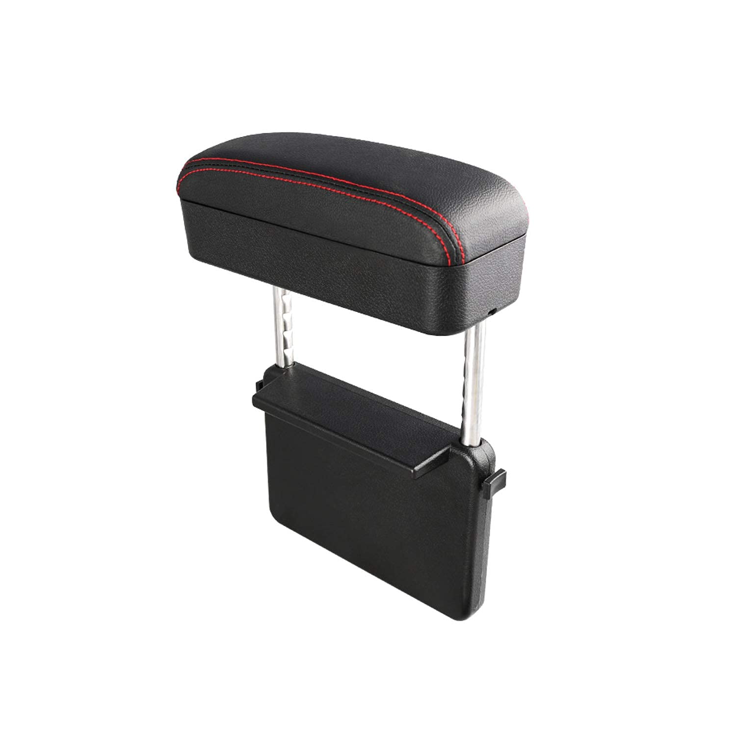 Car Armrest Support Elbow Rest Pad Armrest Extender Console Storage Organizer Universal Fit for Most Cars (Red Line)