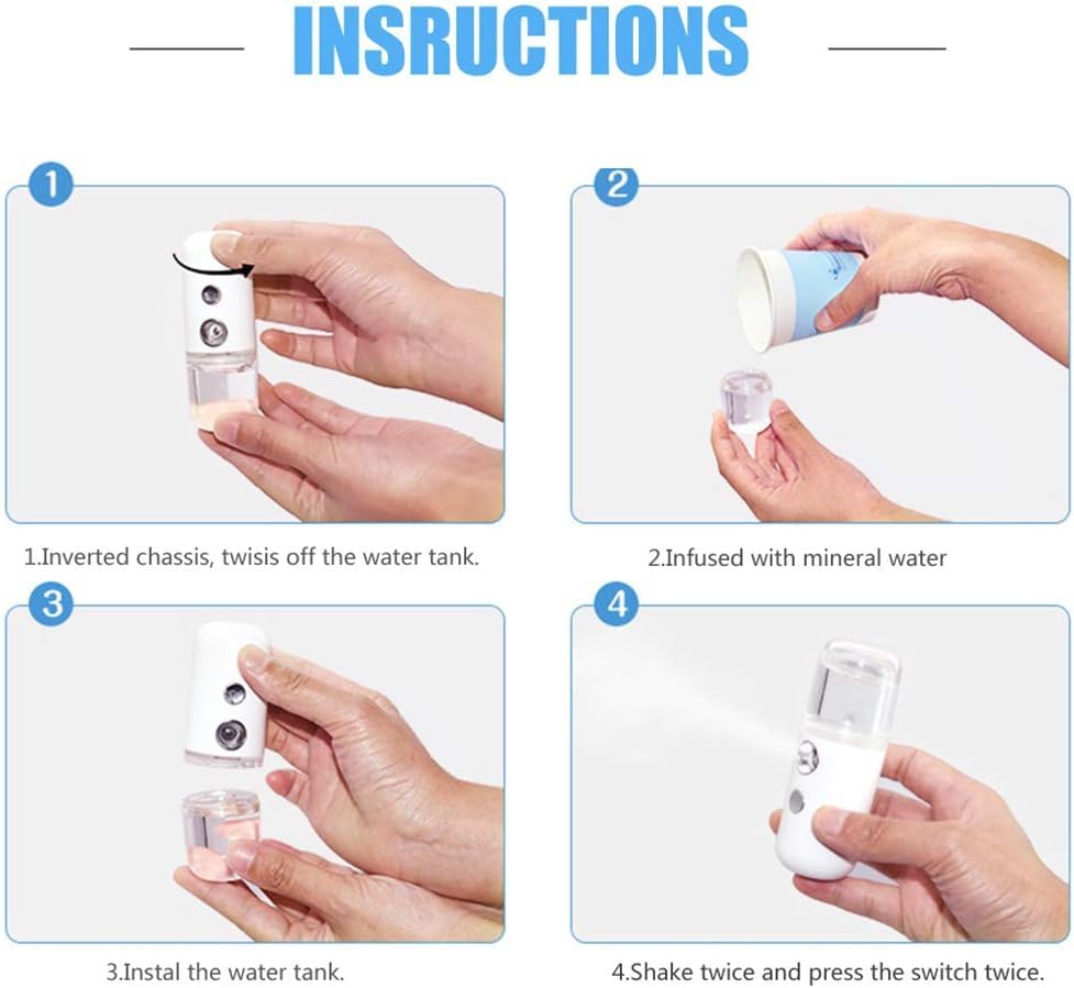 Nano Mist Sprey Yüz Nemlendirici ve Gözenek Açıcı, Soğuk Buhar Makinesi, Gözenek Açıcı Yüz Saunası Spreyi