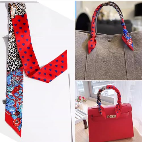 JERLA 100% Mulberry silk Scarf handbag wrap Tie Bundle Hair Ribbon Neckerchief Scarf for women men2