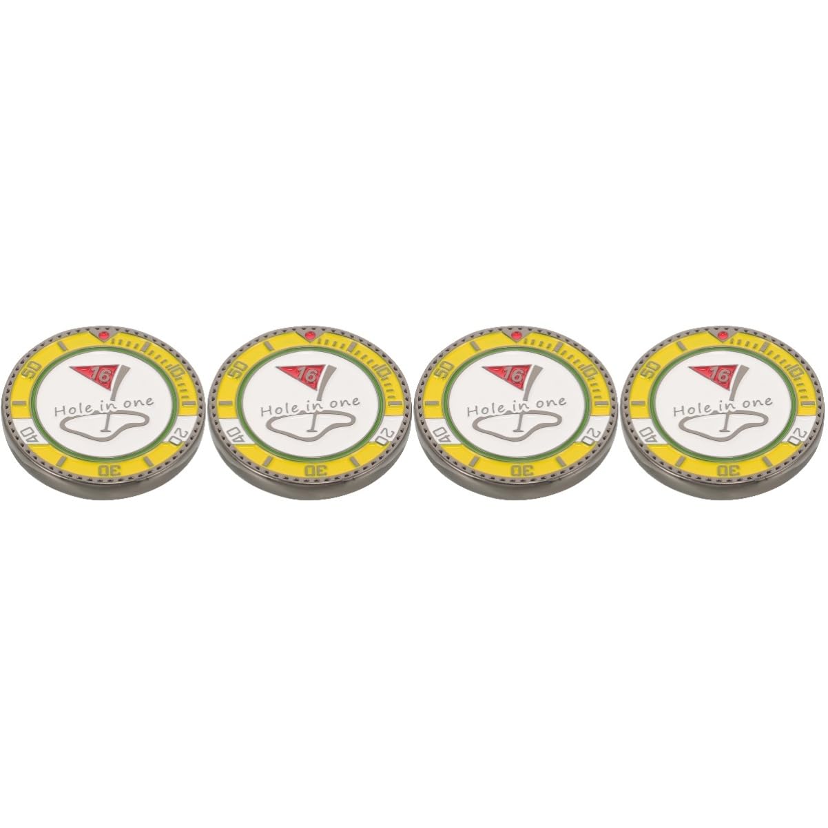 Sosoport Golf Ball Marker Doppelseitiger Markierungshelfer für Präzise Ausrichtung Robustes Material für Männer Golfzubehör Golfer