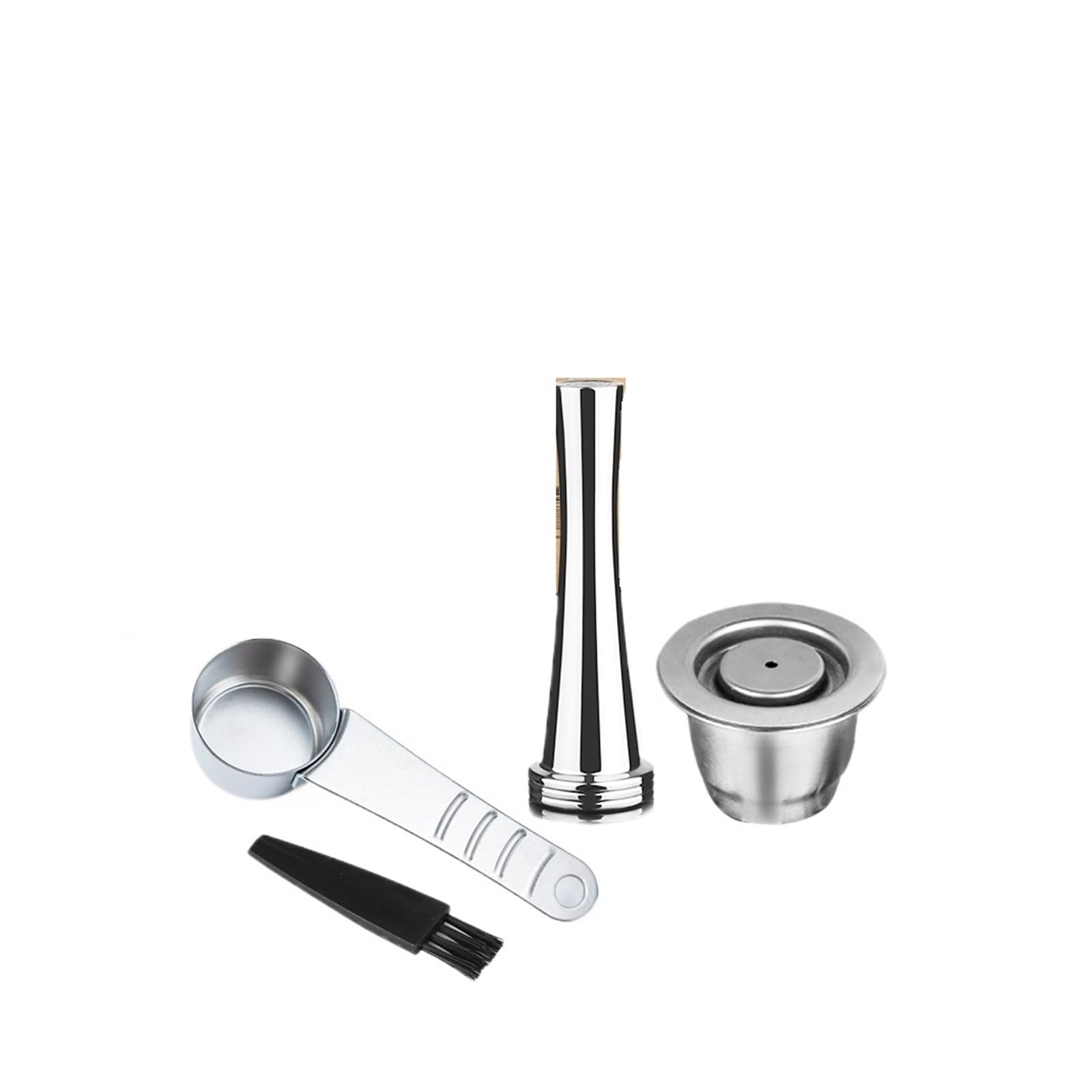 Taza de filtros reutilizables cápsula acero inoxidable reutilizable café | 1cup 1tamper 1spoon