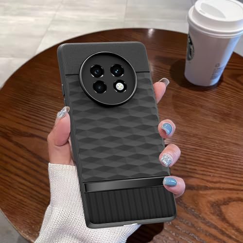 Image of Pikkme Back Cover for Realme 13 Plus 5G / Realme P1 Speed 5G Camera Protection 3D Hexa Cube Design Silicone Protective Bumper Case (Black)