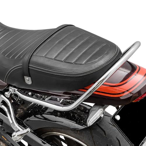 Motorrad Stahl Beifahrer Griffe Kompatibel mit Z900RS Z900 RS ABS SE Cafe 2018 2019 2020 2021 2022 2023 2024, Hintersitz Beifahrer Haltegriff Seitenhandlauf Hinterer Griff (Chrom)