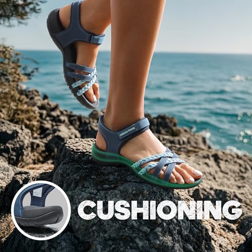 Image of DREAM PAIRS Womens Sandals Light Weight Hiking Sandals for Women Comfortable Athletic Quick-Drying Walking Hiking Water Sandals