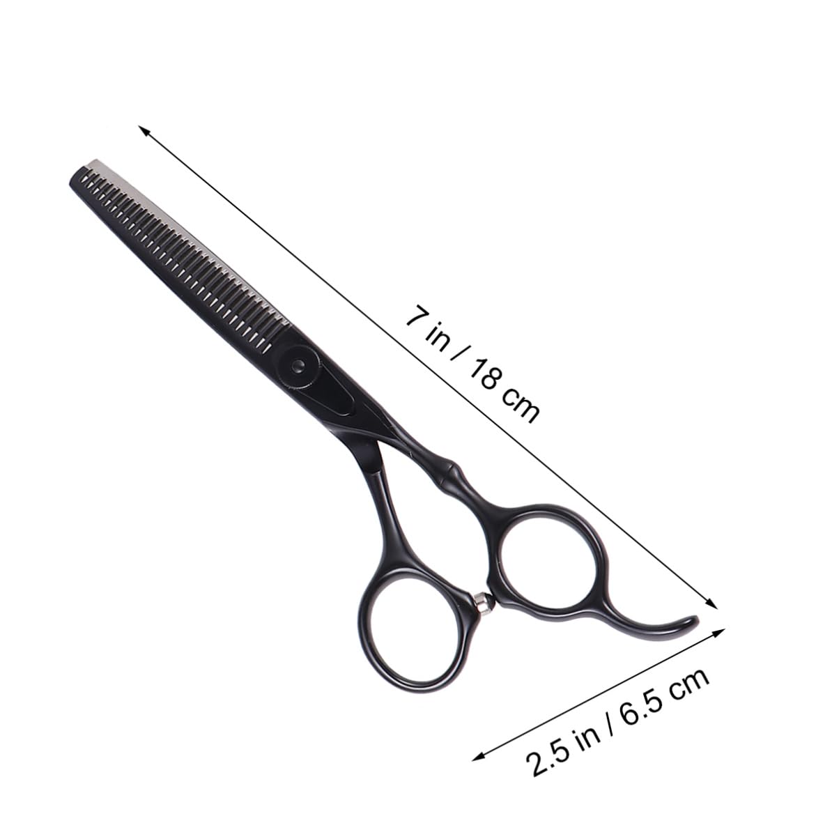 Professionelle Haarschere mit Effilierschere, 2 Stück Schwarz