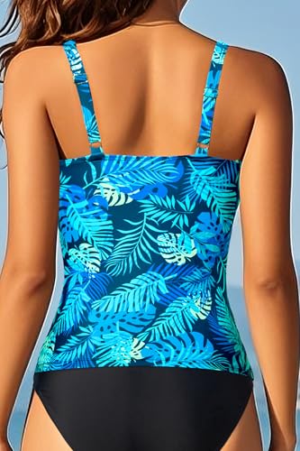 Image of Aqua Eve Tankini Tops for Women Swimwear Top Only Tummy Control Bathing Suit Top No Bottom (Available in Plus)