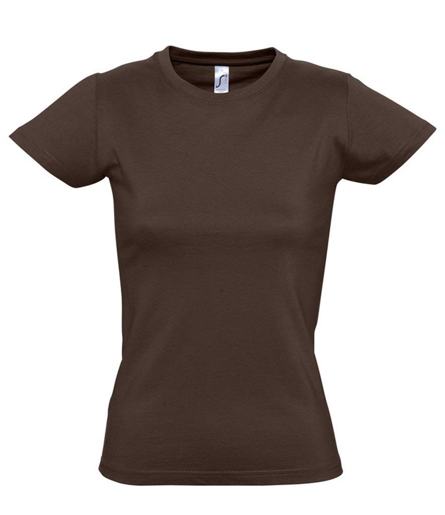 SOL'S Womens Imperial Heavy T-Shirt - Chocolate - S